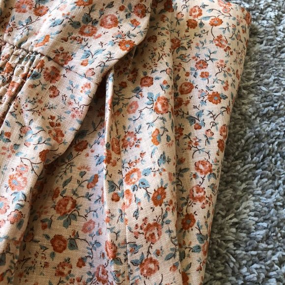 Reformation Floral Midi Dress in Cream and Pink - Picture 6 of 7